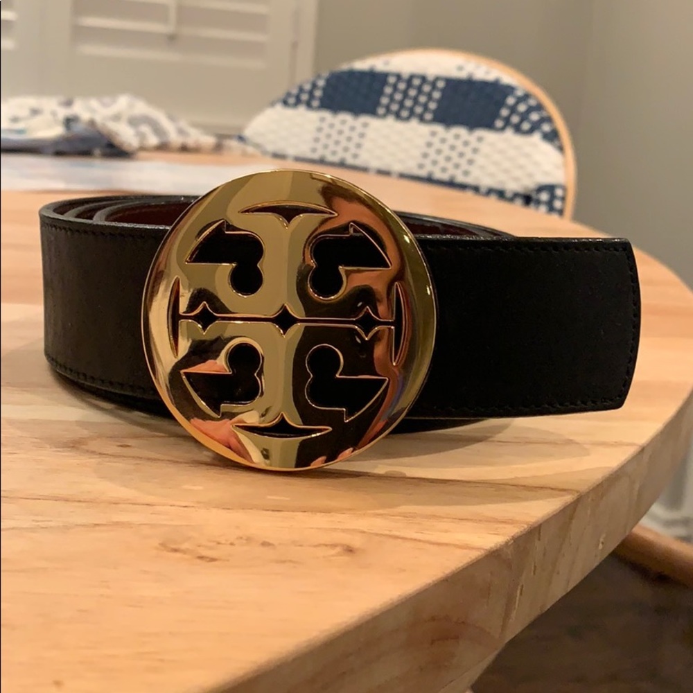 Black & brown (reversible) Tory Burch leather belt